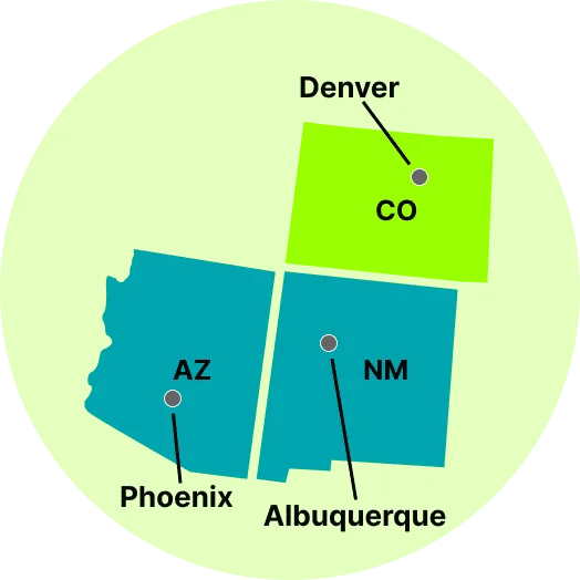 NPP Serves CO, AZ, and NM.