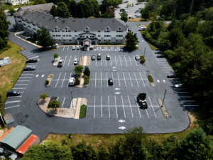 Proper line striping by National Pavement Partners is essential to improve safety and efficiency.