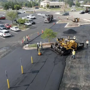 National Pavement Partners works on a new asphalt parking lot