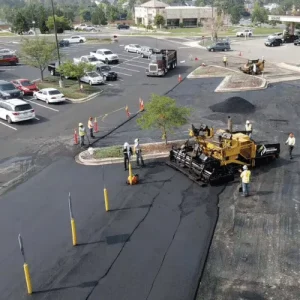 National Pavement Partners works on a new asphalt parking lot