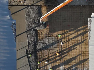 new concrete installation